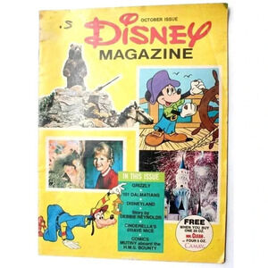 Vintage 1975 October Issue Disney Magazine - 101 Dalmatians CINDERELLA Grizzly